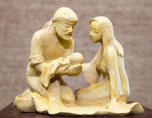Wood Carving - Joseph Mary & Baby Jesus